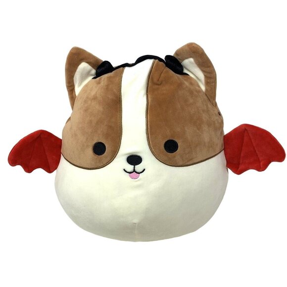 Squishmallow Corgi Reginald Devil Dog Plush 12" Halloween Kellytoy - Picture 1 of 6